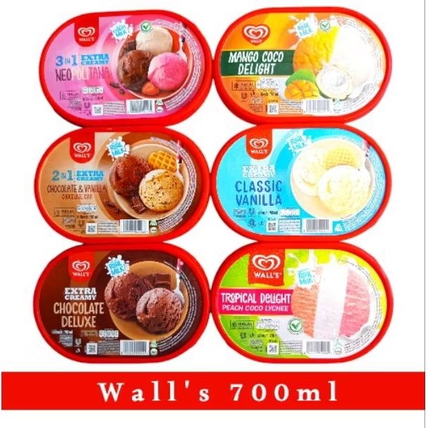 

walls 700 ml (neopolitan, coklat vanila, deluxe, vanila, tropical, mango)