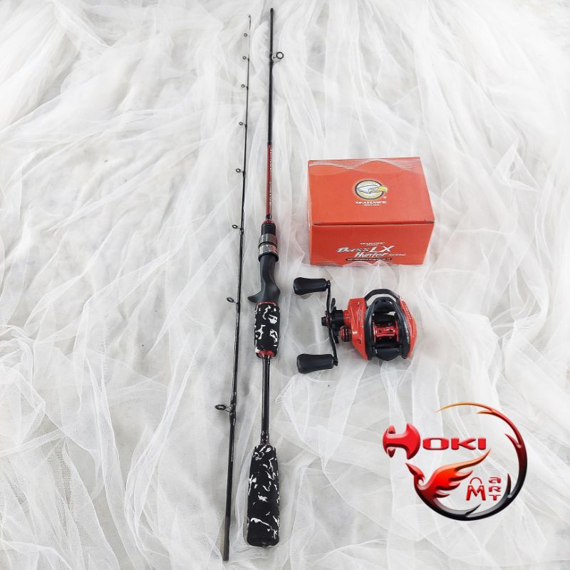 FREE SOFTLURE joran set casting koinobori kuro 180 198 + reel seahawk bass lx hunter 103hsl 5bb / se