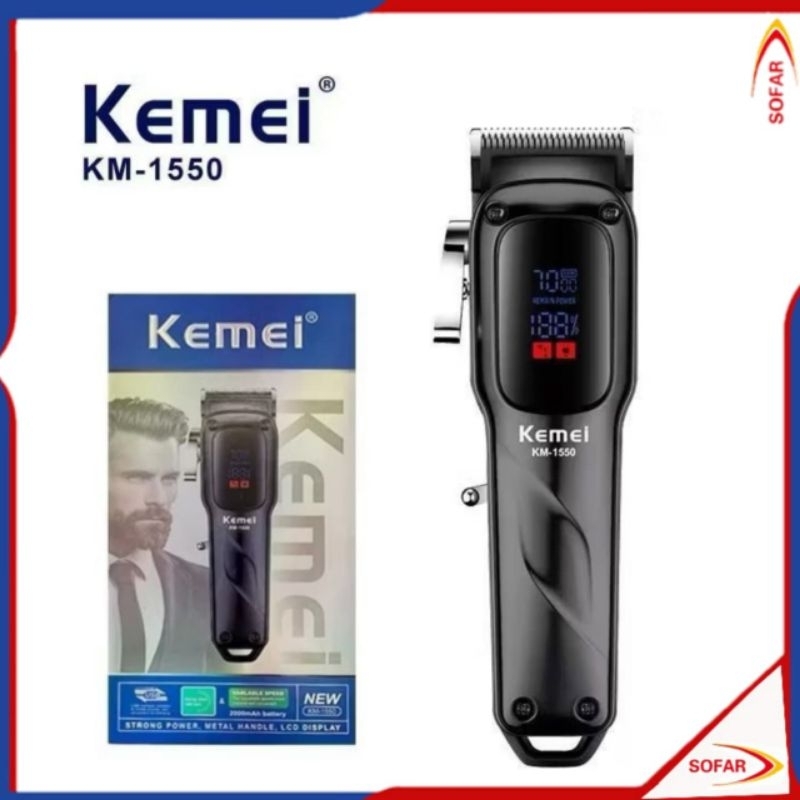 Kemei Alat Cukur Rambut Kemei Elektrik Hair KM-1550 Alat Pemotong Rambut Hair Clipper