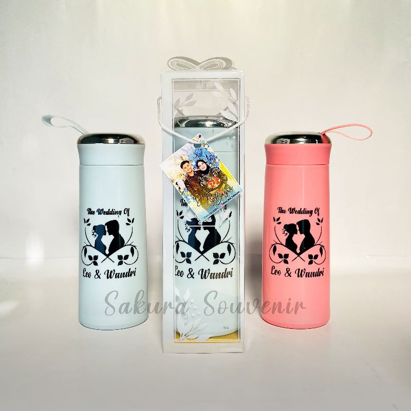 Souvenir Botol Tumbler Nice Custom Sablon Kemasan Mika / Plastik
