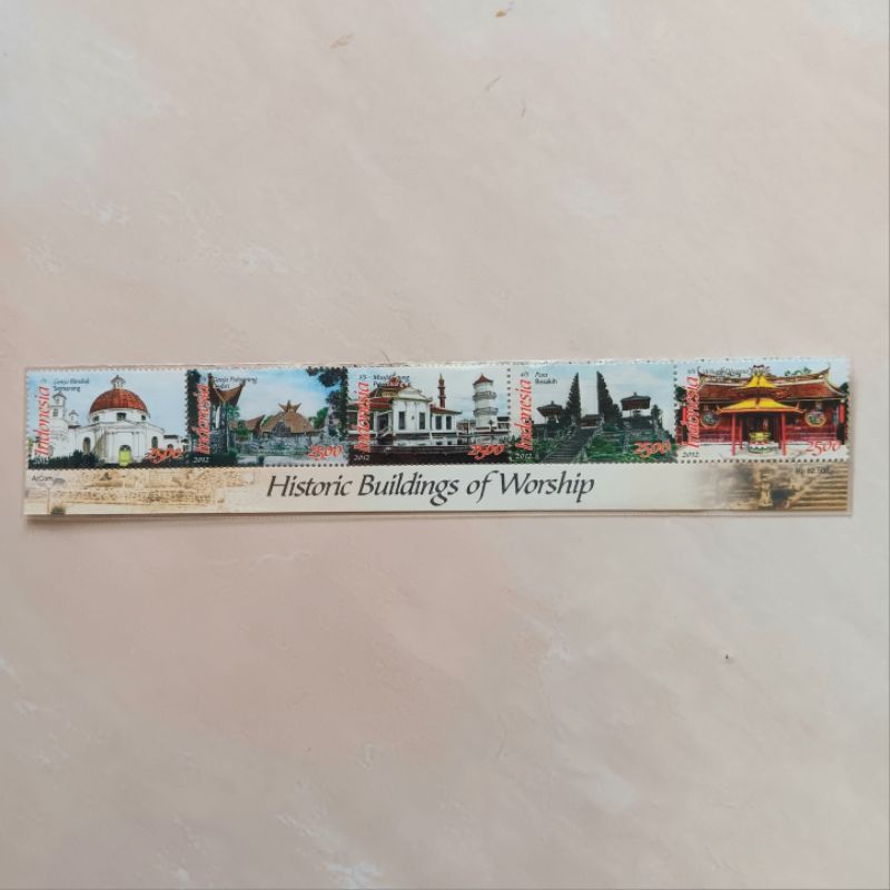 

(OG) Perangko Indonesia 2012 Bangunan Ibadah Bersejarah Set Lengkap 5 pcs Mint Se-tenant