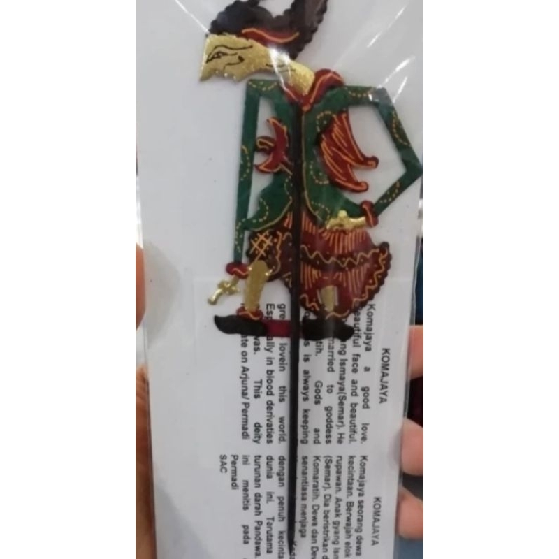 

sovenir miniatur pembatas buku wayang kulit
