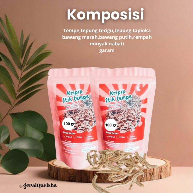 

Keripik Stick Tempe Teman Lauk Makan Non Msg