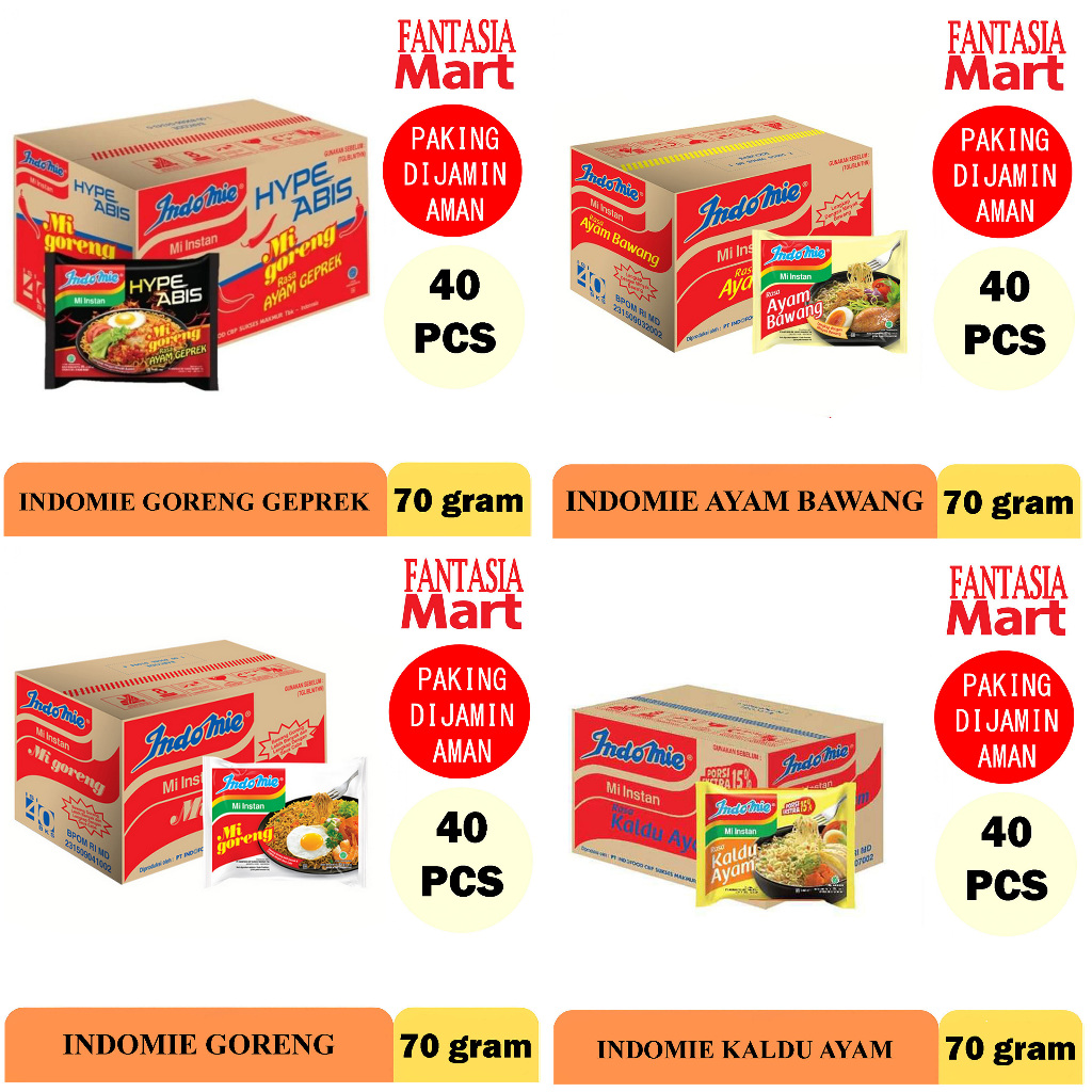 

INDOMIE ANEKA VARIAN PER DUS FANTASIA DENGAN PAKING AMAN