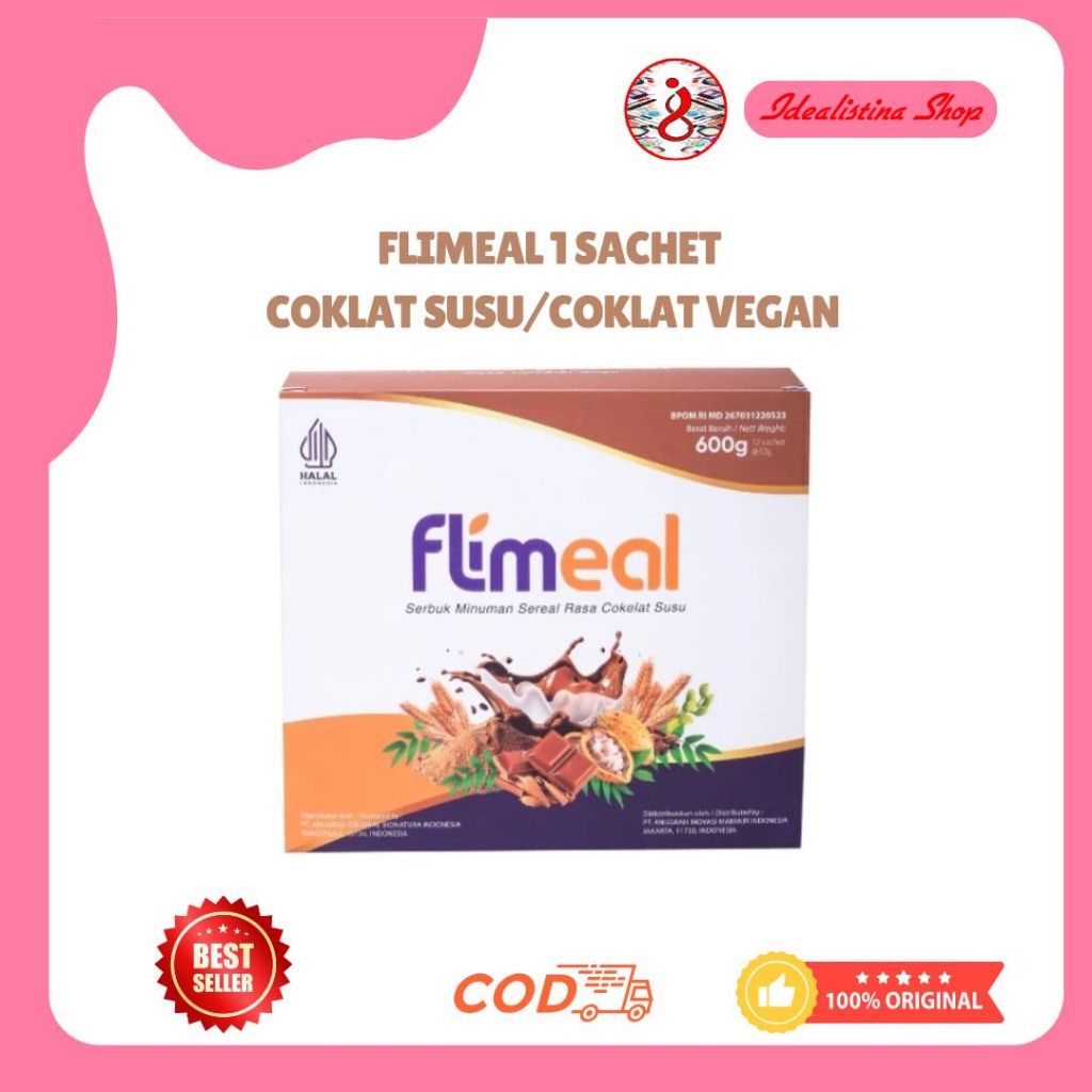 

Flimeal 1 sachet - Coklat Susu/Coklat Vegan