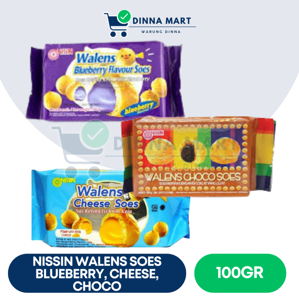

Nissin Wallens Soes Isi Coklat, Keju, Blueberry – 100gr