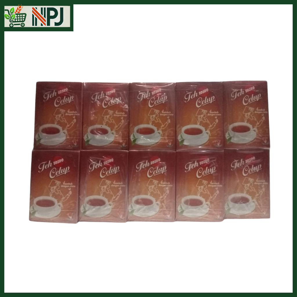 

Teh Celup Sosro 10 Pack (Total 150 Kantong) – 30g per Pack | Teh Hitam Celup Sosro Original