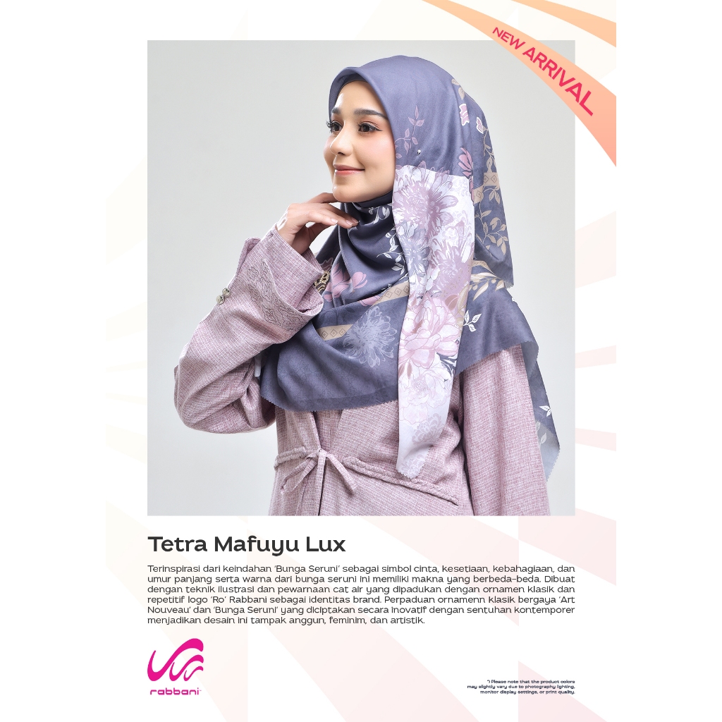 Tetra Mafuyu Lux | Kerudung Segitiga Printing | Kerudung Segiempat Rabbani | Kerudung Printing | Ker
