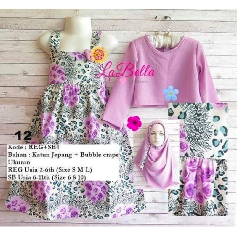 baju gamis anak perempuan merk labella
