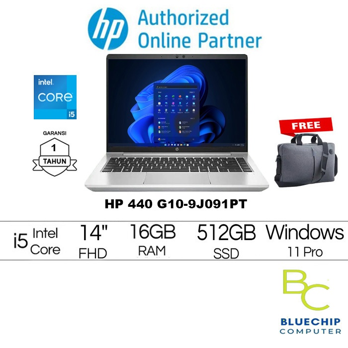 HP 440 G10-9J091PT i5-1335U 16GB 512GB IRIS XE 14"FHD W11PRO
