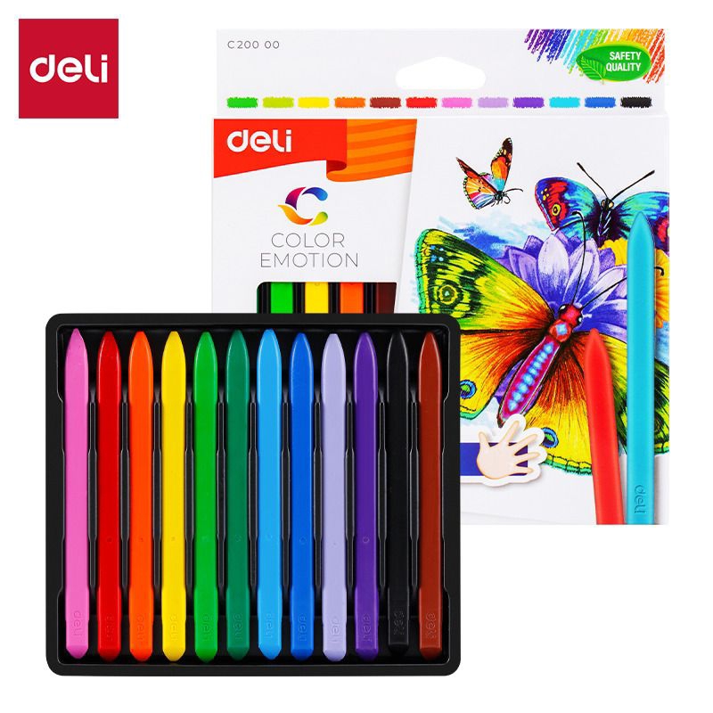 

Deli Plastic Crayon / Krayon Plastik 12 Warna Triangular Tahan Lama C200 00
