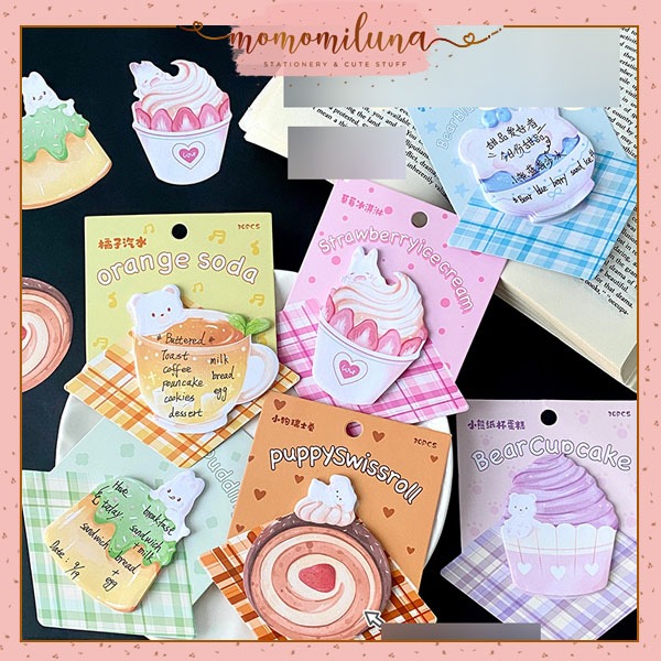 

Dessert sticky notes cute mini memo makanan imut HB1968