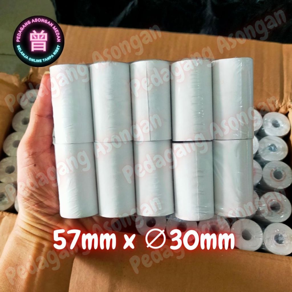 

Kertas Struk Kasir Thermal 57x30 (1 Pack 10 Roll)