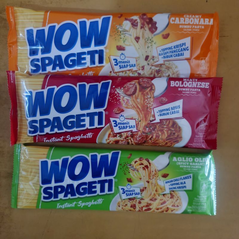 

Wow Spaghetti Instant Carbonara / Bolognese / Aglio olio 84gr