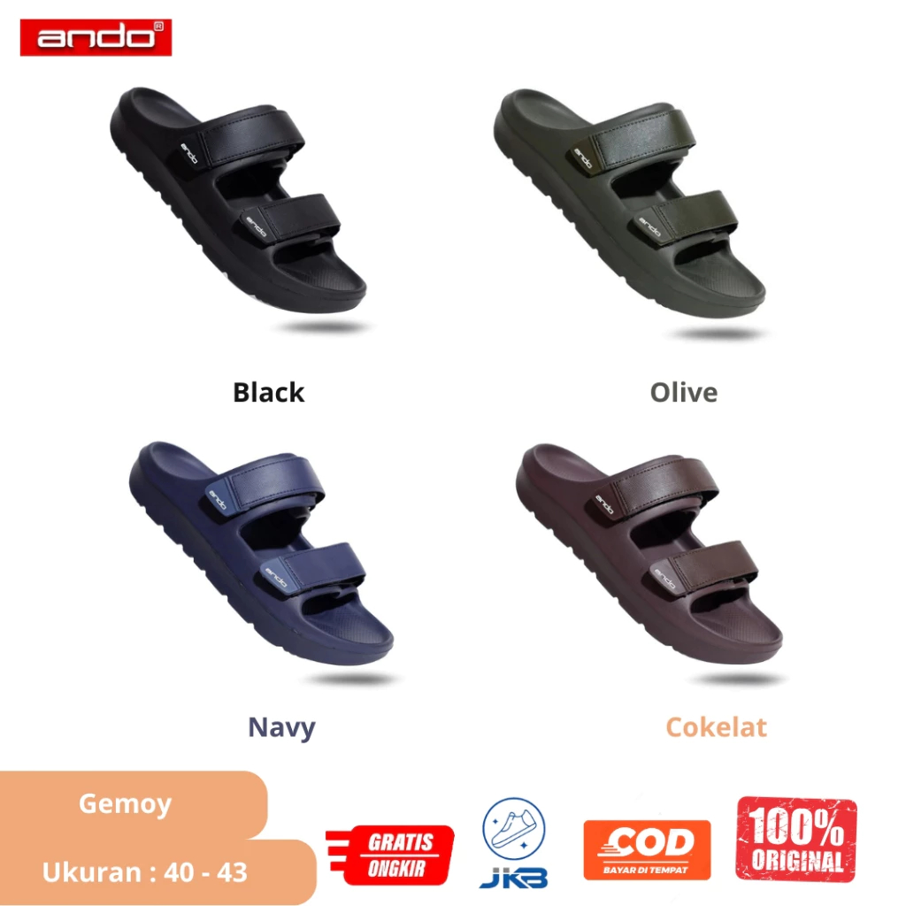 Sandal Selop Pria Ando Gemoy Original - Sandal Casual