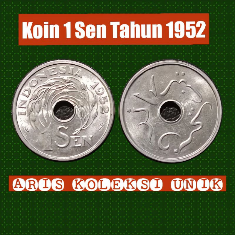 koin 1 sen tahun 1952