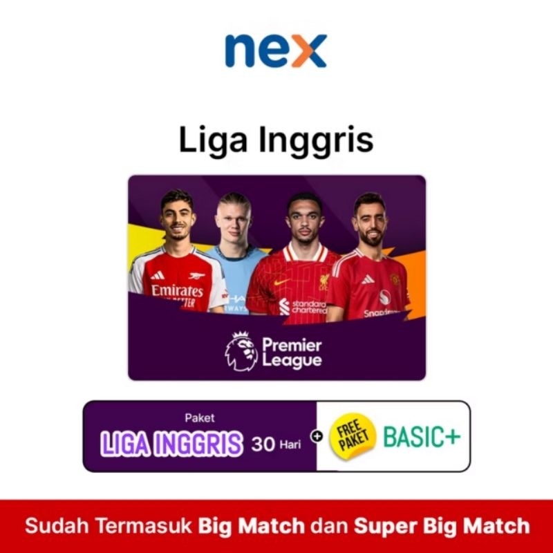 Paket Liga Inggris Nex Parabola 1 Bulan