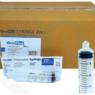 Spuite 20cc Syringe 20ml OneMed Lubang Tengah Eceran