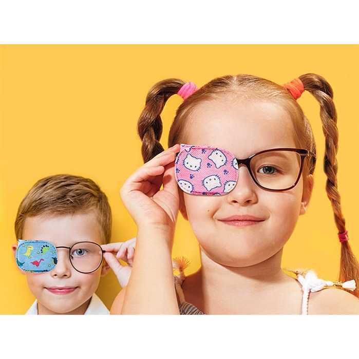 Penutup Mata Amblyopia Strabismus non Woven untuk anak anak , masker mata tunggal untuk dewasa penut