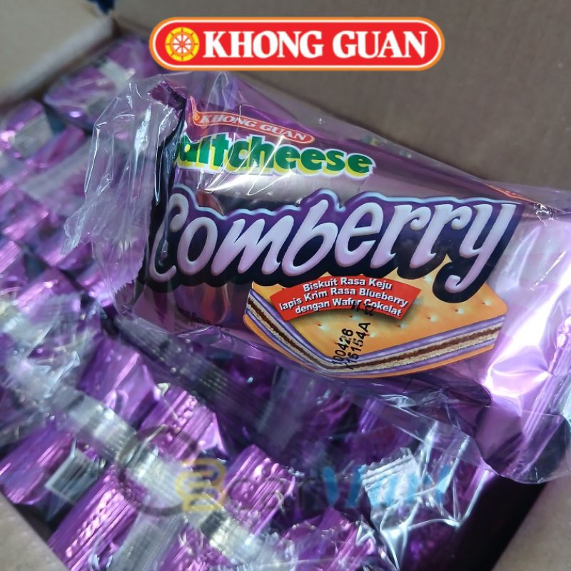 

ORINS Biskuit KHONG GUAN SALTCHEESE isi 10 Comberry Wafer Rasa Cream Bluberry