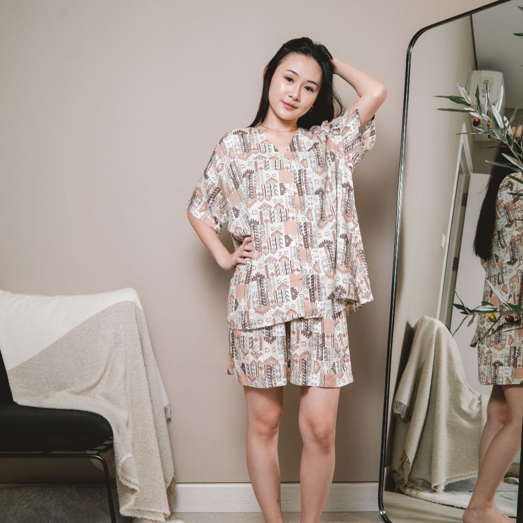 Aykowear Baju Tidur Piyama Wanita Rayon Zelia