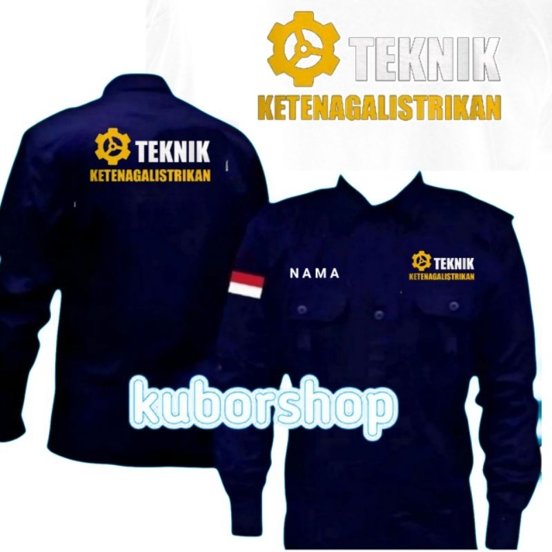 kemeja teknik ketenagalistrikan baju teknik ketenagalistrikan seragam teknik ketenagalistrikan full 
