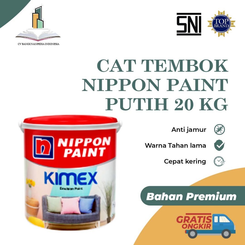 CAT TEMBOK NIPPON PAINT PUTIH/KIMEX BS 9102 20 KG