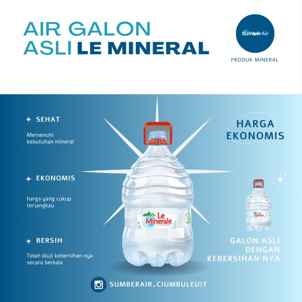 

LE MINERAL GALON 15 LITER BESERTA ISINYA