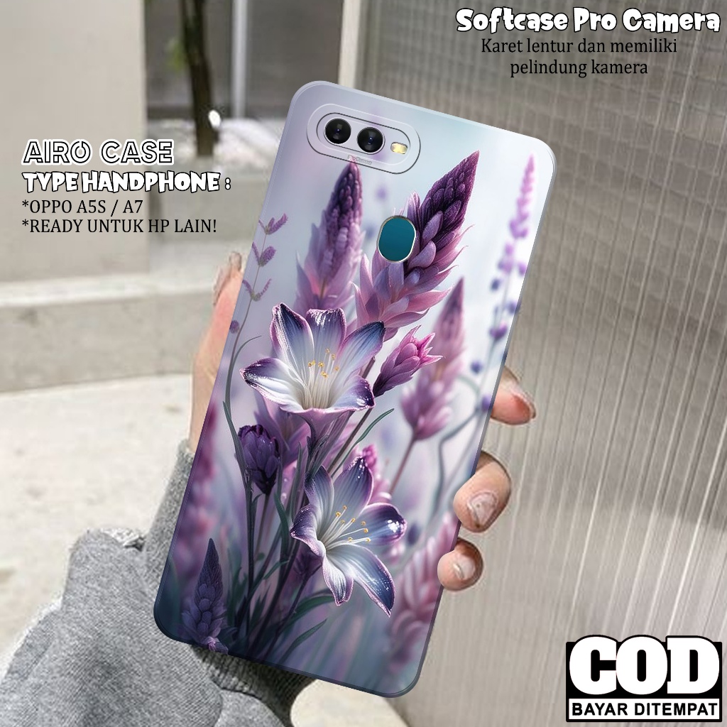 Case OPPO A5S/A7 Terbaru - Softcase OPPO A5S/A7 - Fashion Case BUNGA - Casing OPPO A5S/A7 - Softcase