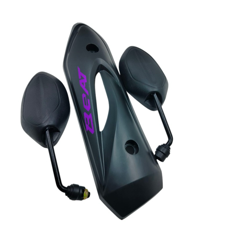 Tutup tameng knalpot beat karbu+spion beat hitam standar ORI plus logo beat karbu 2008-2012 Scoopy u