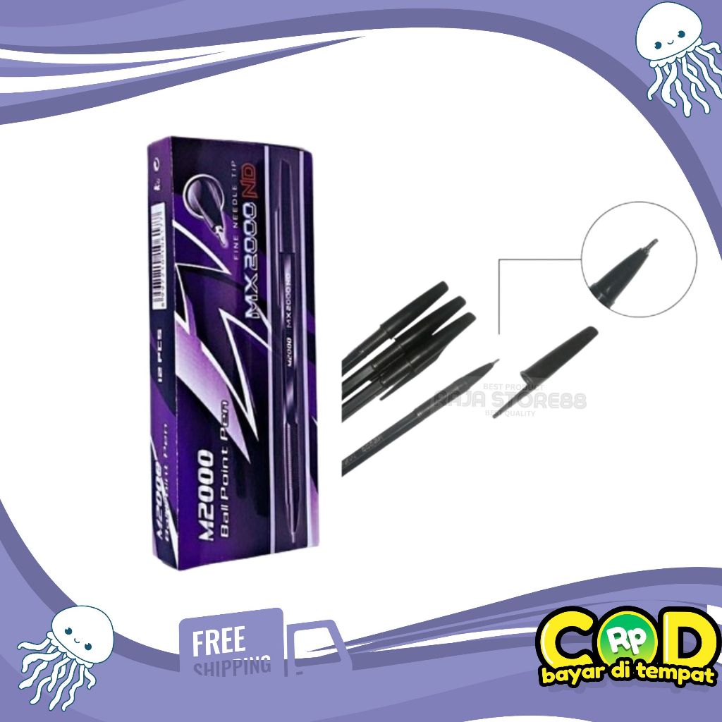 

(12PC) BALLPOINT PEN PULPEN M2000 MURAH MX2000ND