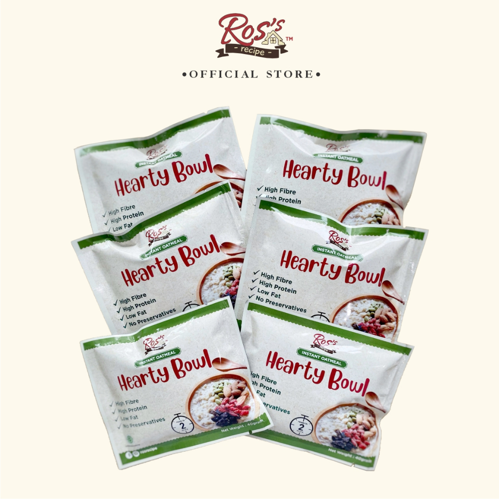 

Ros Recipe Instant Oatmeal Hearty Bowl 40gr x 6pcs (Paket)