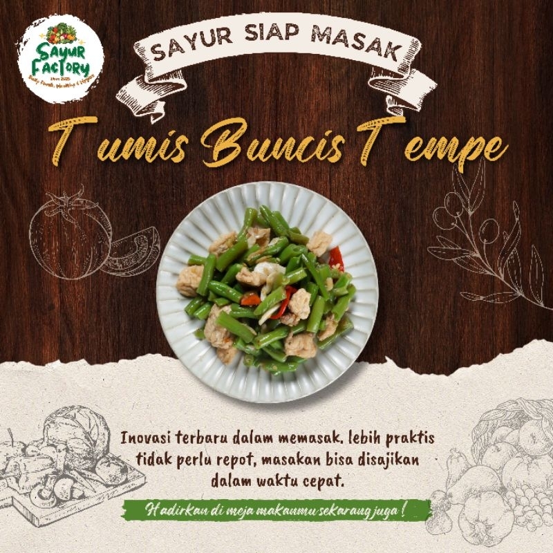 

Paket Siap Masak Tumis Buncis Tempe