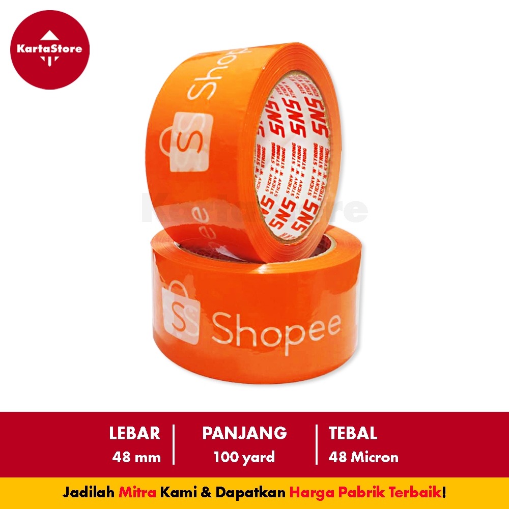 

Lakban OnlineShop / Online Shop / Olshop 48 mm x 100 Yard x 48 Mic SNS KartaStore