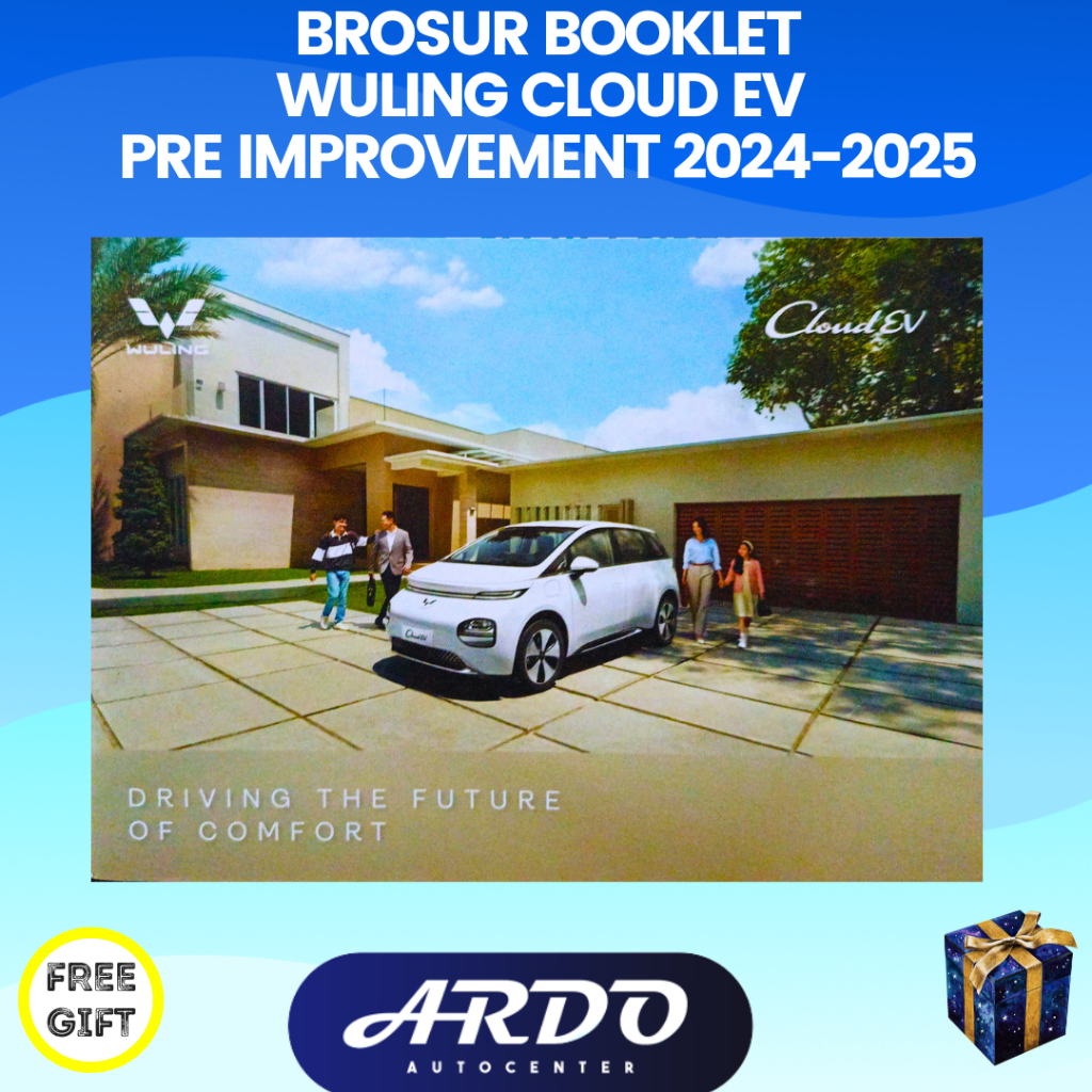 Brosur katalog mobil Wuling Cloud EV Pre Improvement 2024-2025 Versi Booklet atau Buku