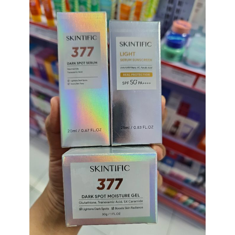SKINTIFIC DARKSPOT SERUM MOISTURIZER SUNSCREEN FLEK HITAM