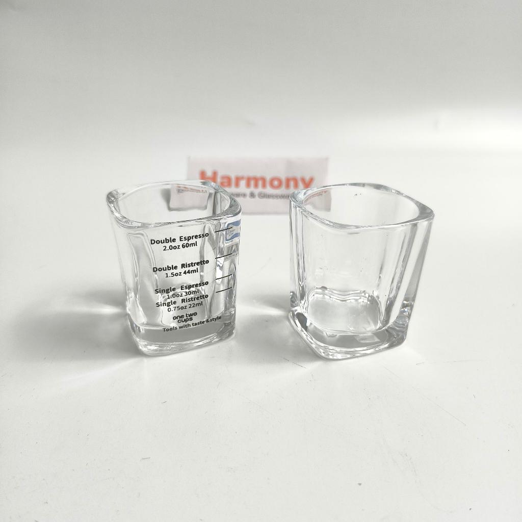 Gelas Espresso 60ml Kaca Kopi Takar Ukur Kecil Susu Gula Mini Kecil Hotel Resto Cafe Tusuk Gigi