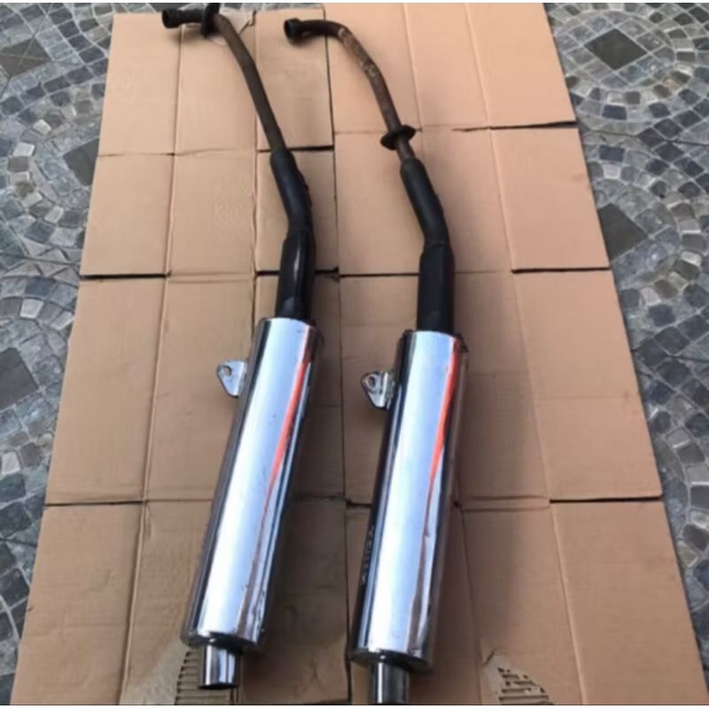 Knalpot standar Honda Supra X 125 Original copotan