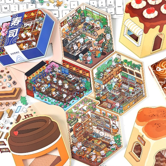 

STICKER 3D Premium Satisfying Decoration Landscaping Creative Mainan Anak Unik Lucu