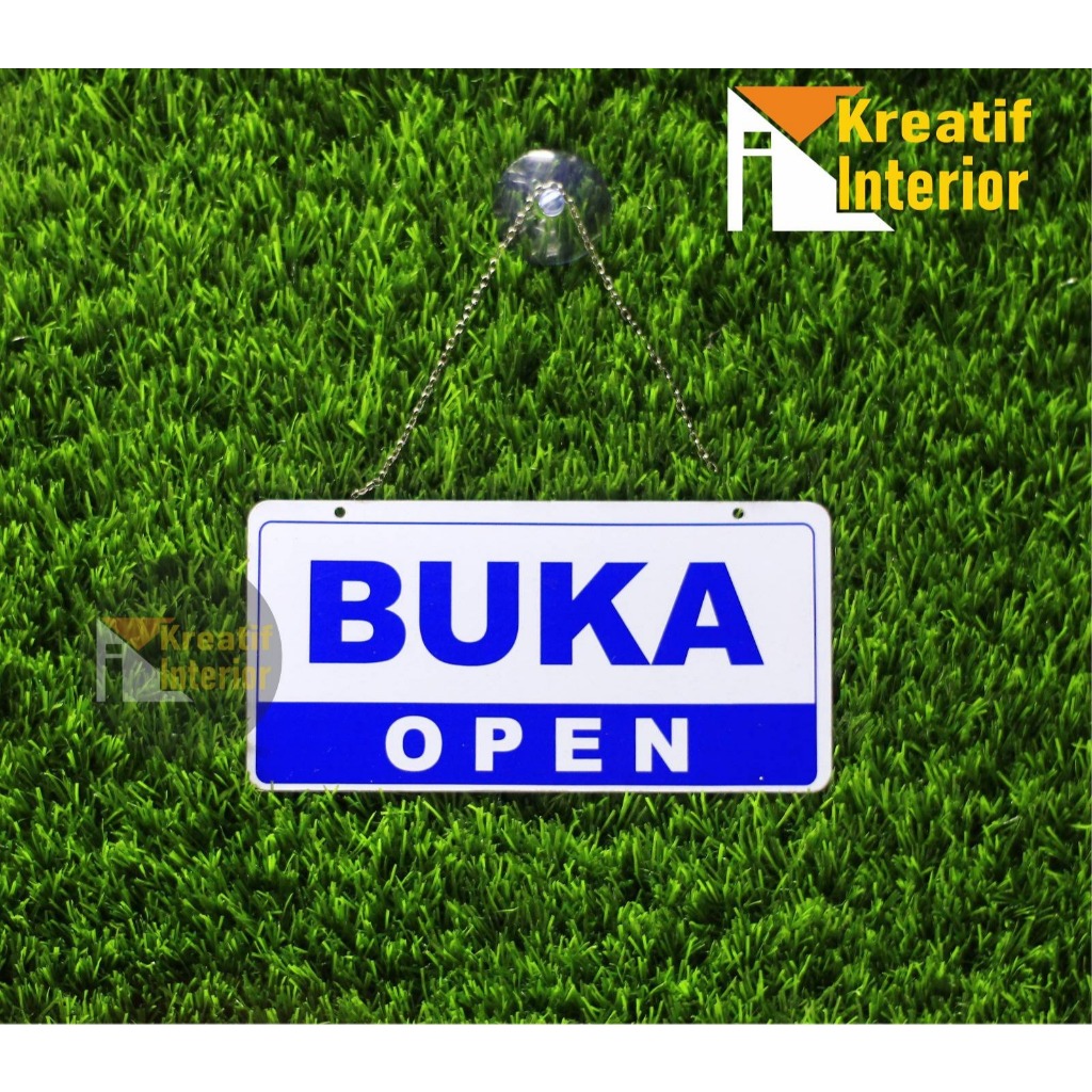 

Buka Tutup - Papan Akrilik Gantung / Hanging Acrylic Sign Bolak Balik bahan akrilik