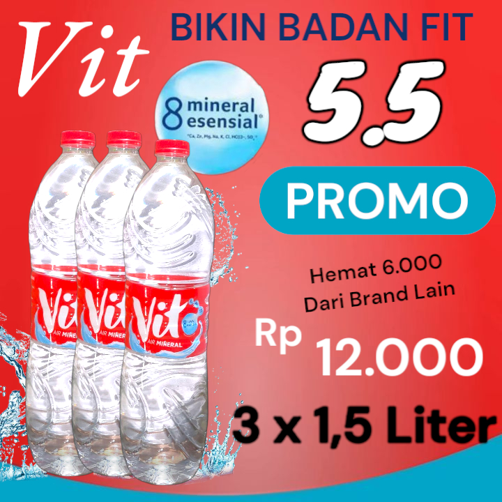 

Air Mineral VIT Botol 1500ml - Air Minum Kemasan - Mineral Water