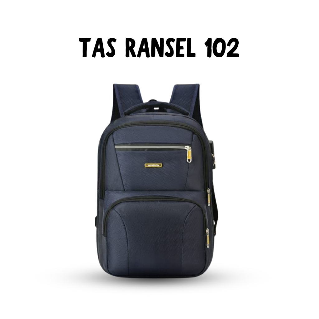 102 Tas Ransel  Sekolah  Dewasa Pria dan Wanita Backpack Laptop Polo Wisdom
