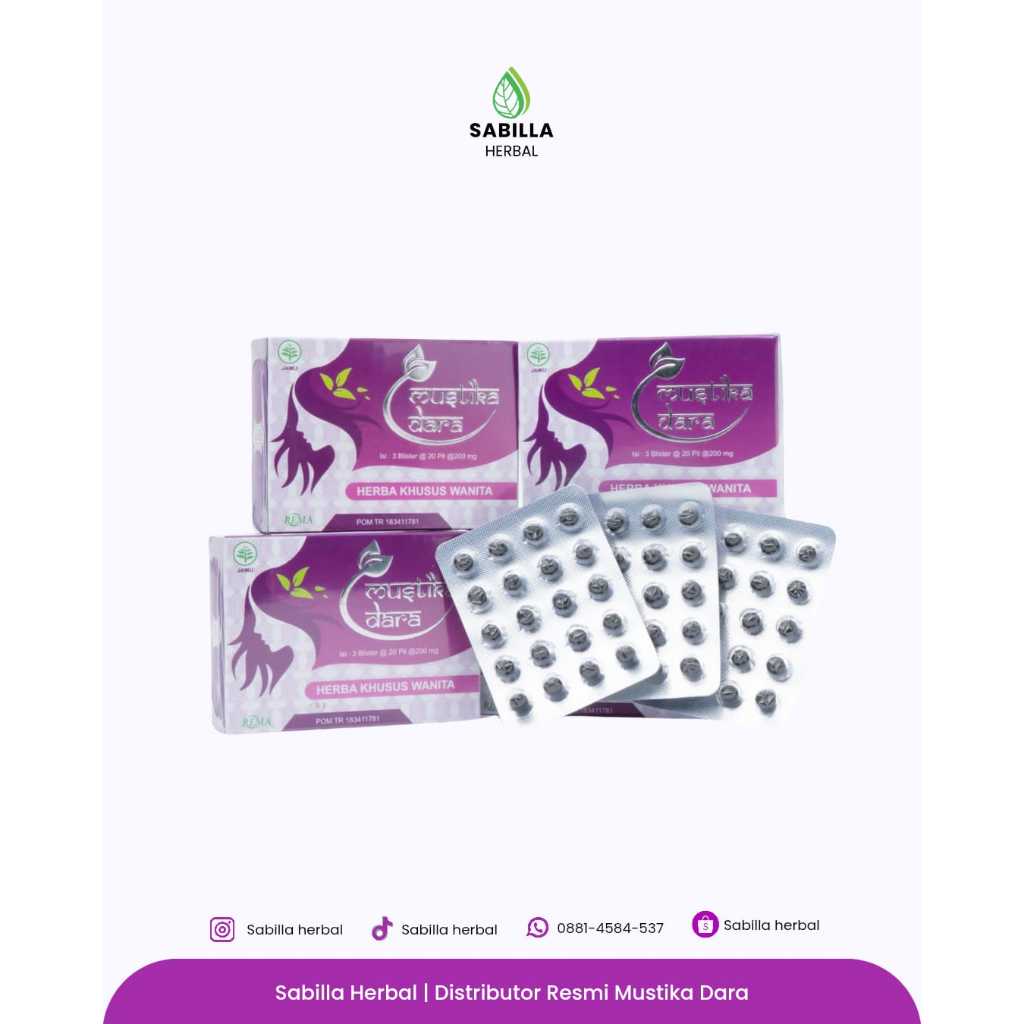 Mustika Dara / Obat Herbal Kewanitaan / Pil Solusi Kewanitaan MYOM Kista / Original BPOM