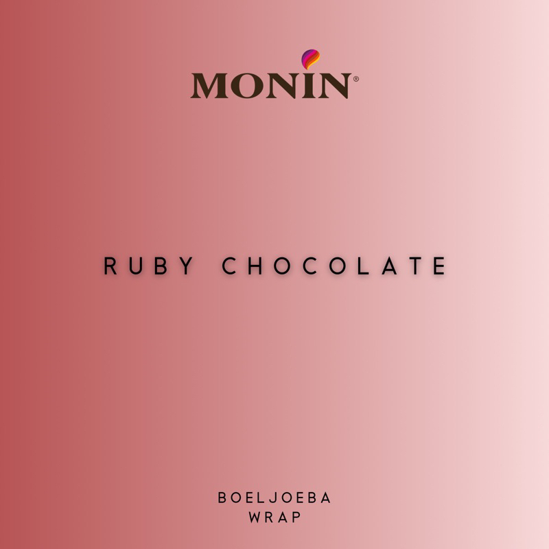 

Monin Ruby Chocolate Syrup Repack [30, 50, 100] g
