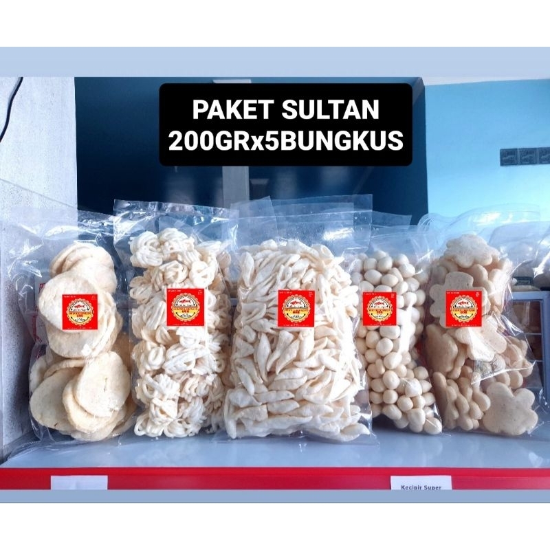 

PAKET SULTAN 5 BUNGKUS KERUPUK IKAN