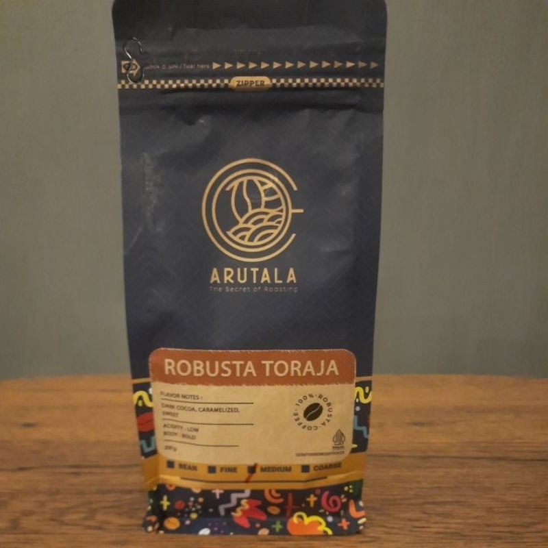 

ARUTALA Kopi Robusta Toraja 200 gr [Biji/bubuk medium]