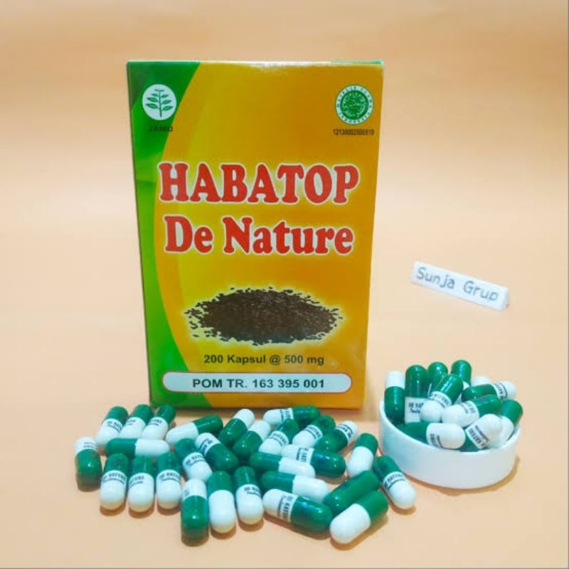 Habatop Besar De Nature Asli Original isi 200 Kapsul