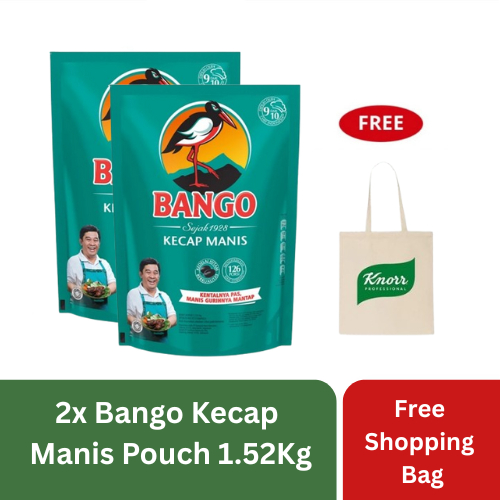 

Bango Kecap Manis Pouch 1.52Kg Twinpack Free Shopping Bag UFS