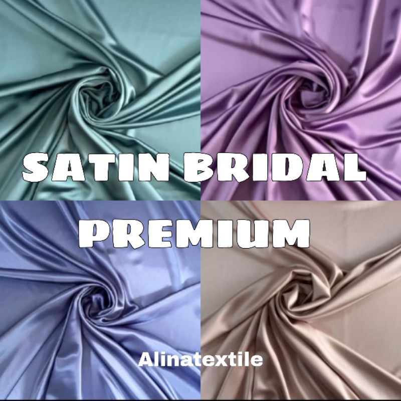 KAIN SATIN BRIDAL/BRIDESMAID/DRESS KONDANGAN MEWAH PREMIUM HIGH QUALITY KAIN LEMBUT ADEM KAIN MURAH 