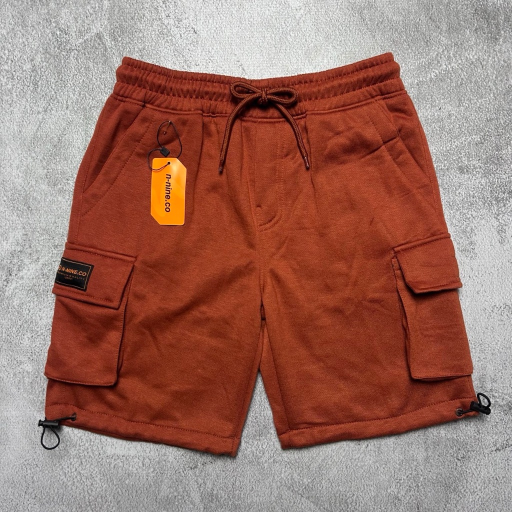 CELANA PENDEK KARGO PRIA WANITA/CARGO SHORTS/FLEECE TEBAL LEMBUT GRAMASI 280